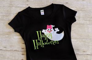 Happy Halloween Ghost Girl's Shirt
