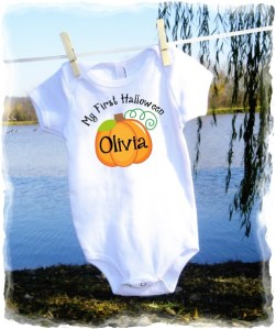 First Halloween Personalized Baby Onesie