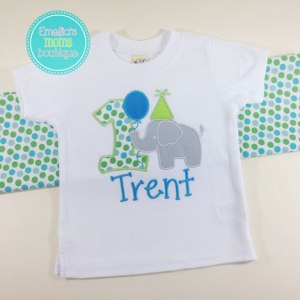Personalized Circus Elephant Birthday Shirt