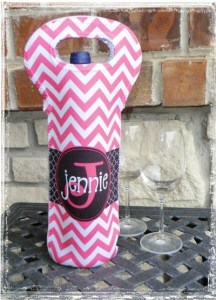 Personalized Wine Bottle Tote
